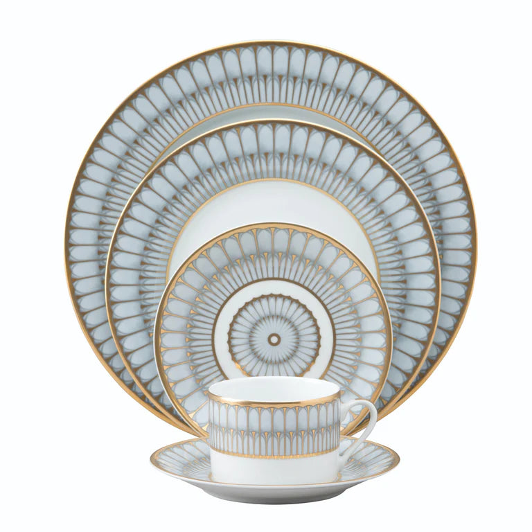 Deshoulieres Arcades Grey and Gold Dinner Plate
