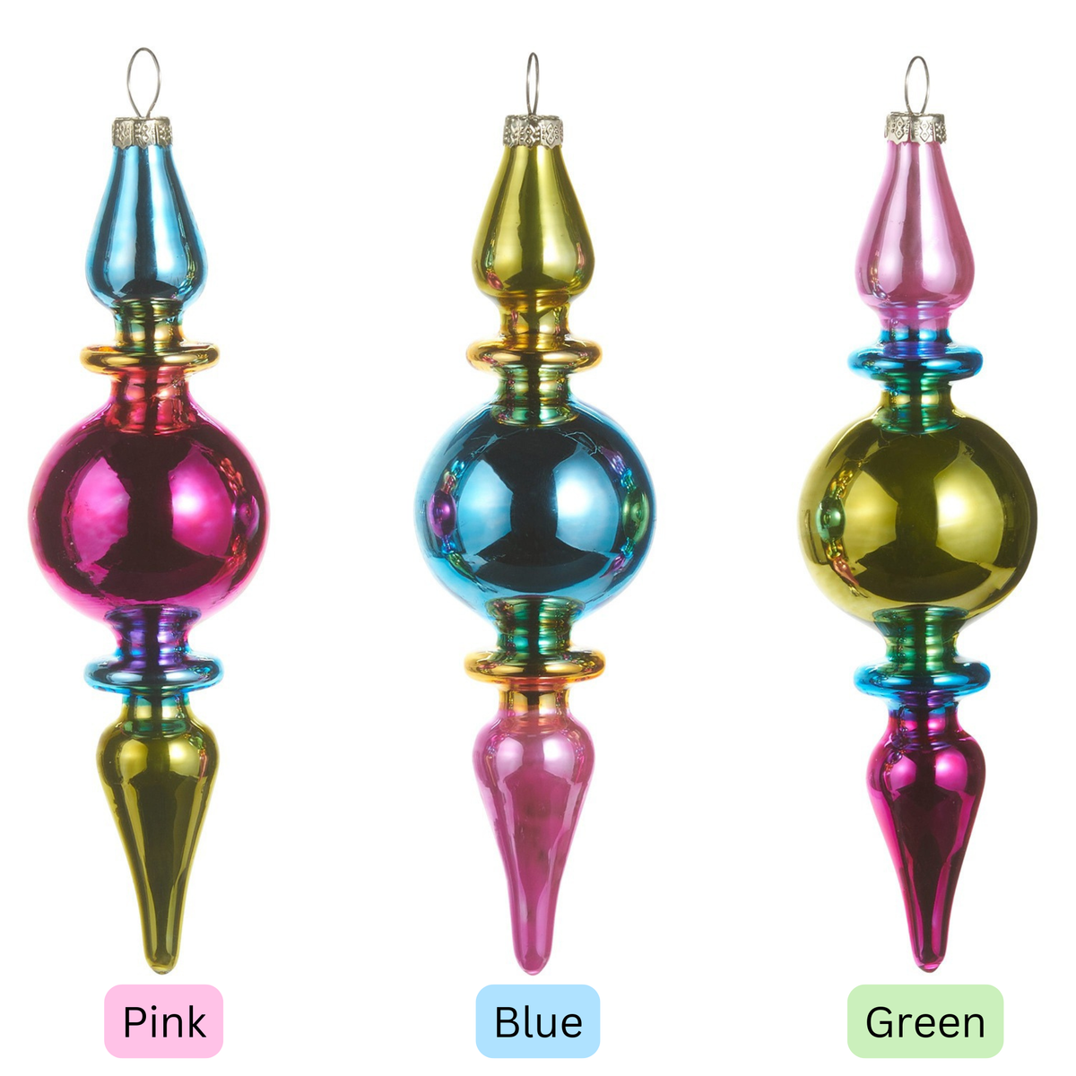 Multicolor Drop Ball Ornament