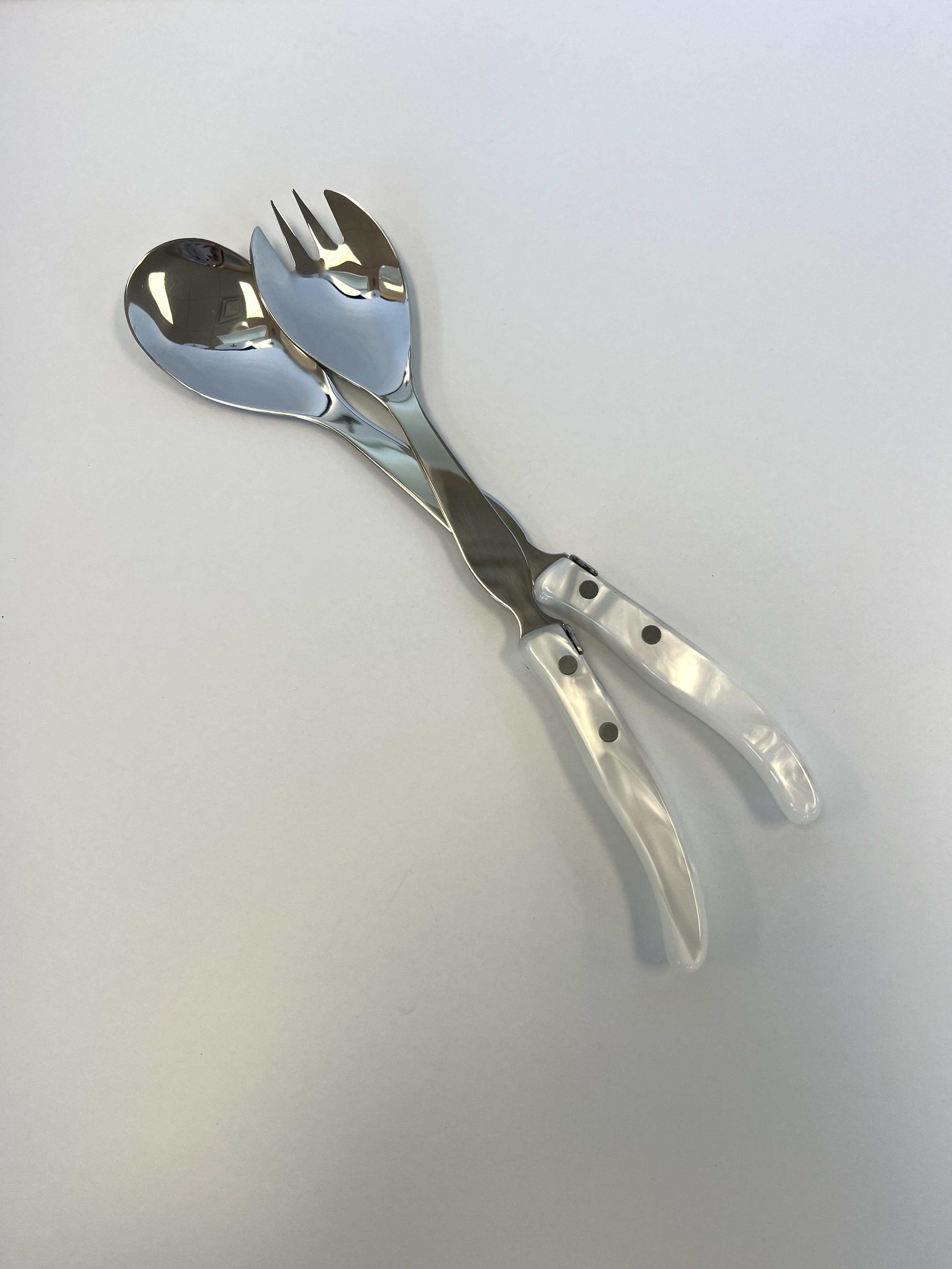 Berlingot Salad Service | White Handle