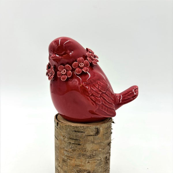 Ceramic Bird, Red