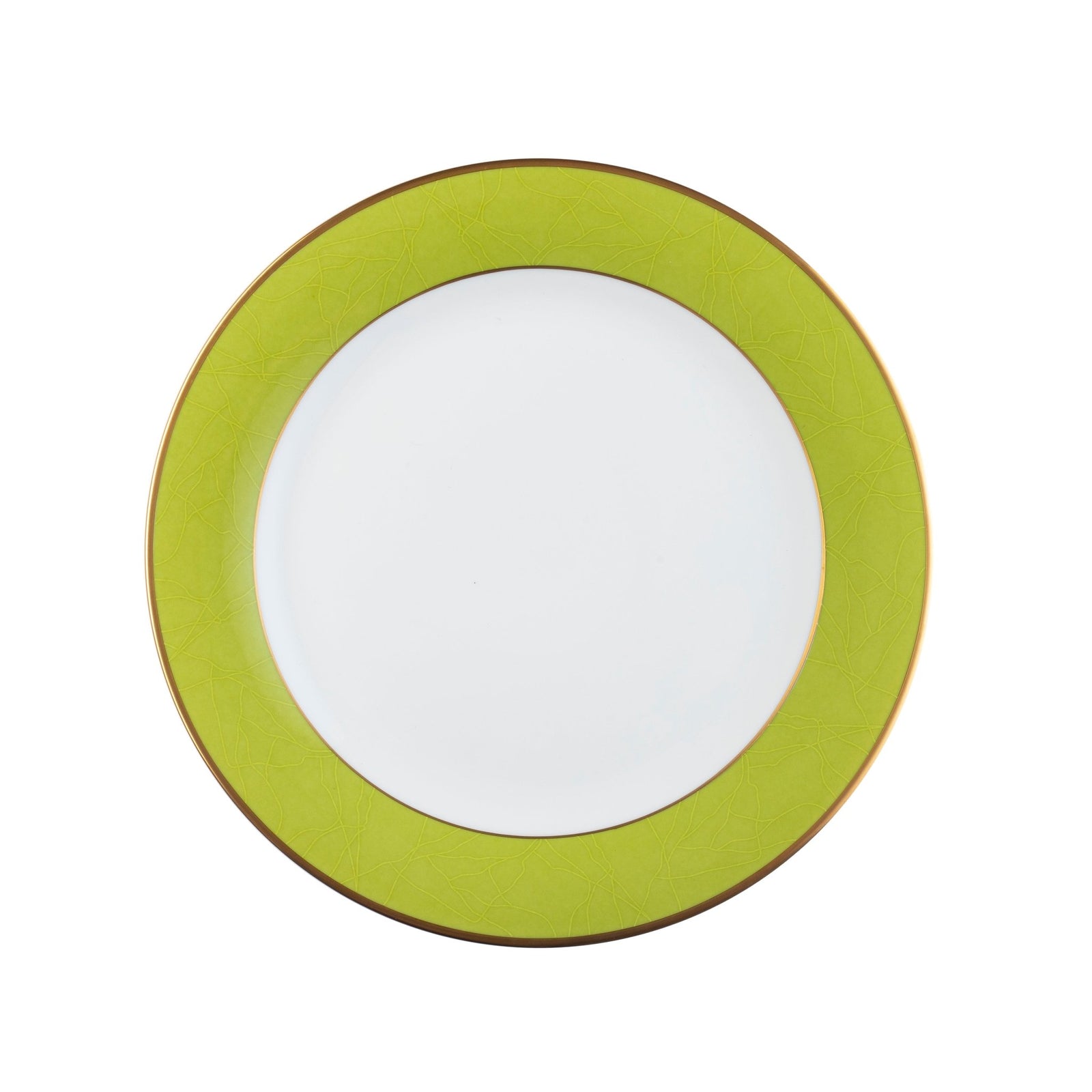 Ultra-White ColorSheen Apple Green Gold Salad Plate
