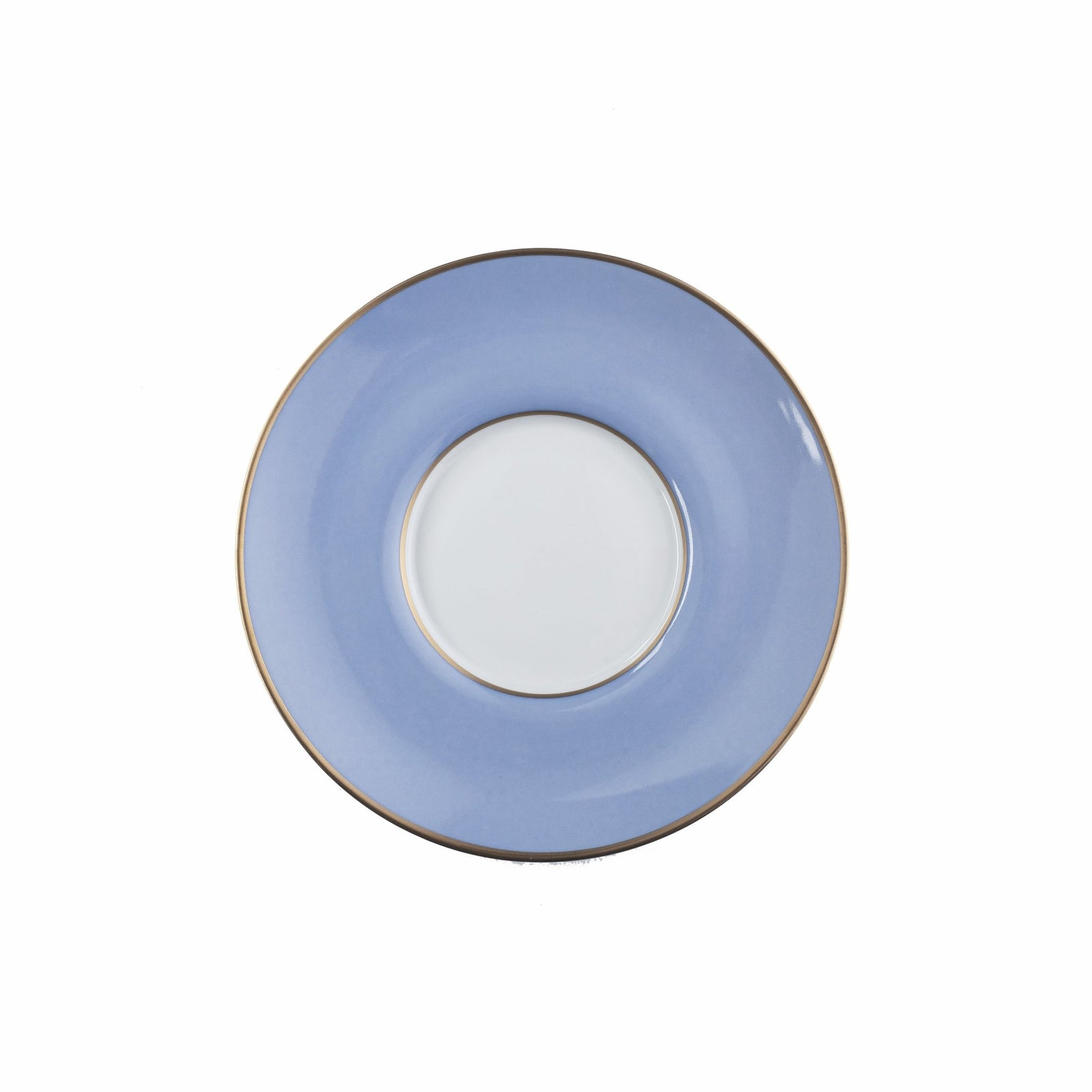 Ultra-White Georgian ColorSheen Light Blue Teacup Saucer