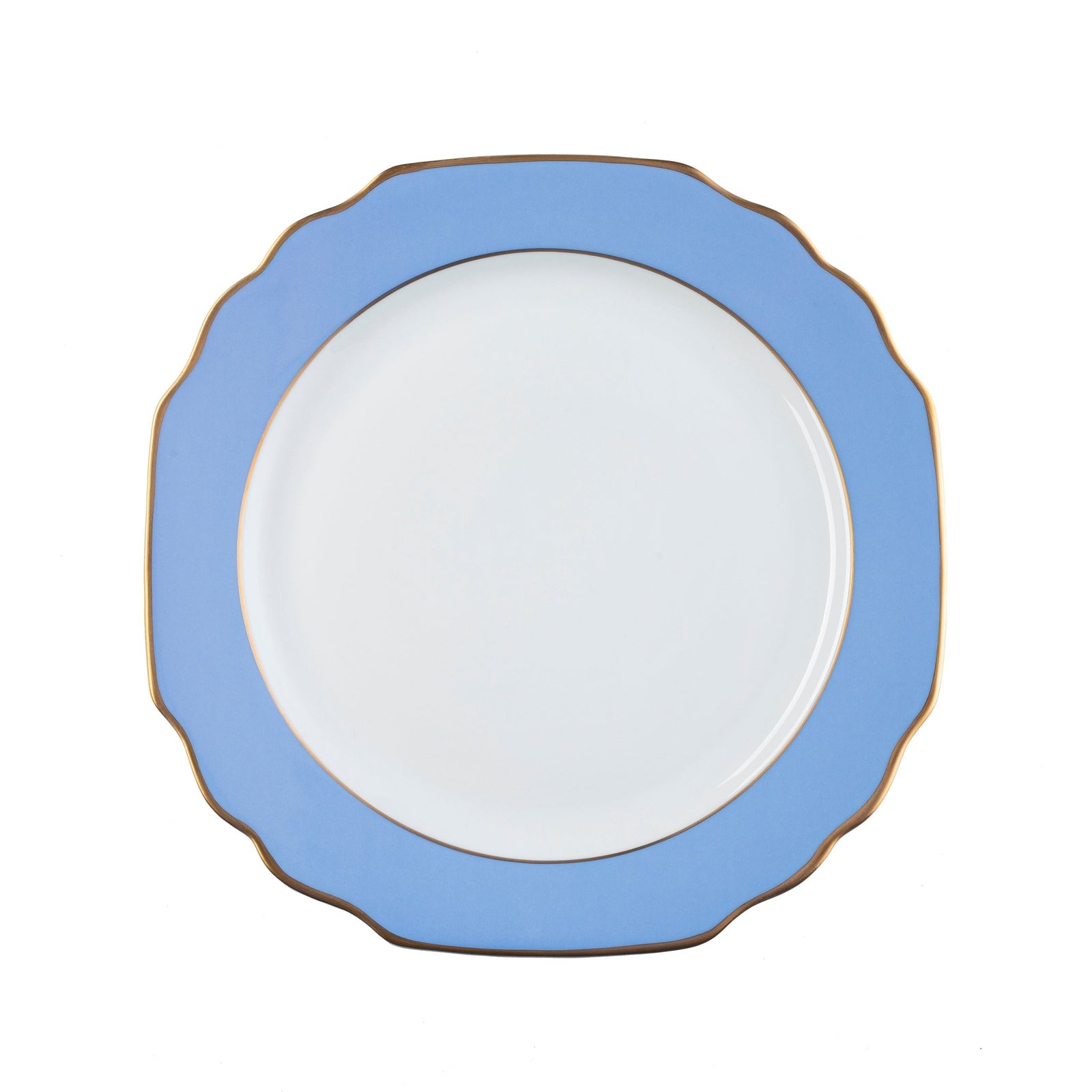 Ultra White Georgian ColorSheen Light Blue Dinner Plate