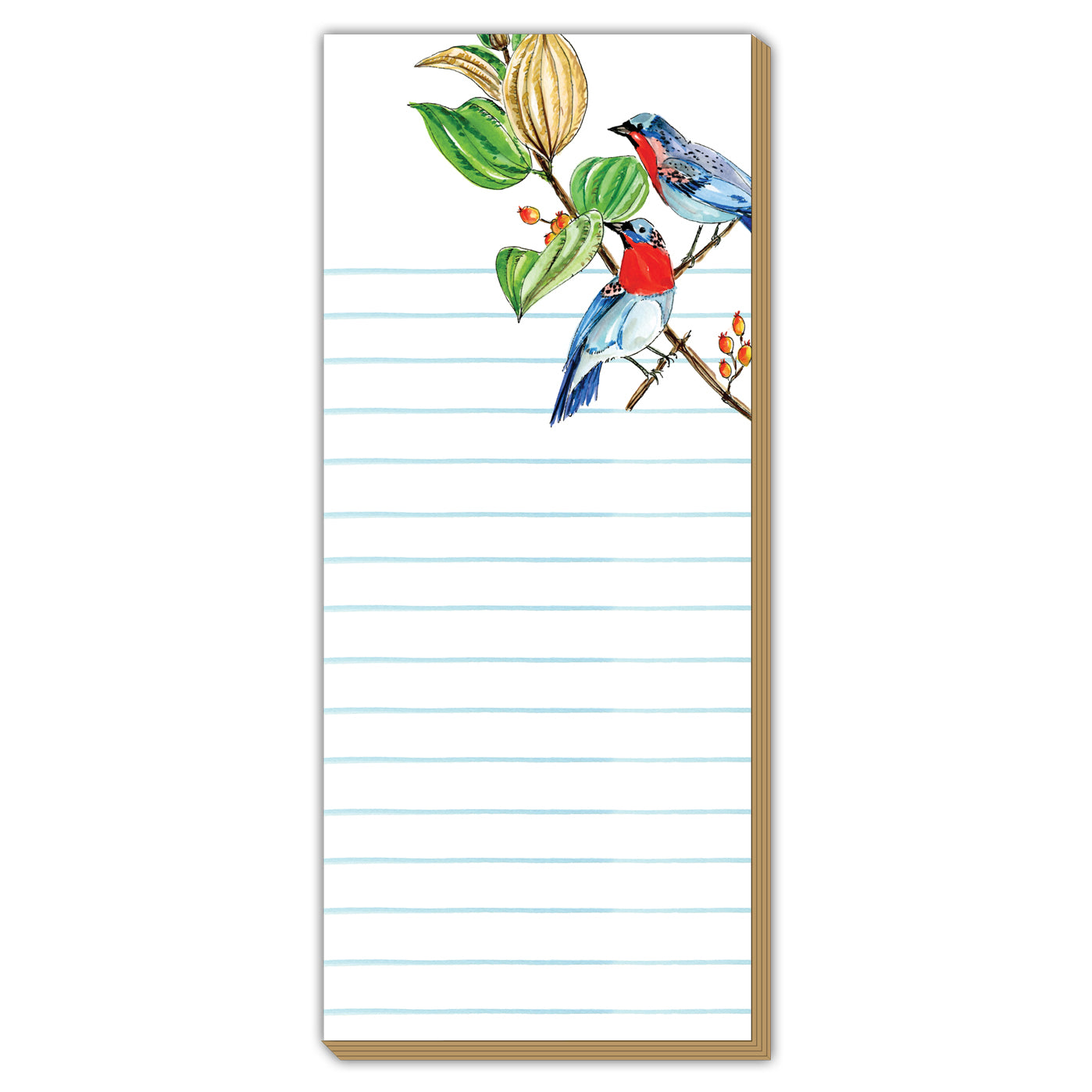 Blue & Orange Bird Botanical Luxe Skinny Pad