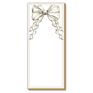 Luxe Skinny Pad- Handpainted Creme Colored Bow