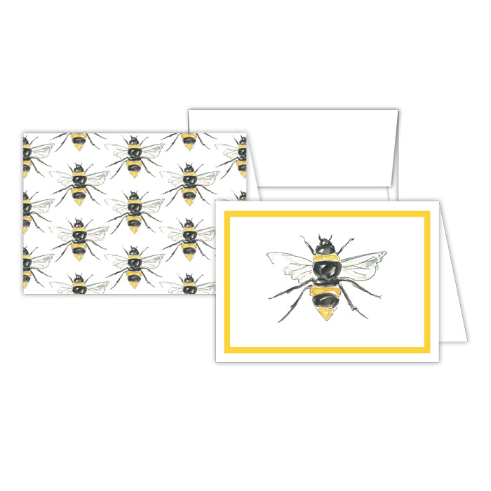 Handpainted Bee Stationery Notes
