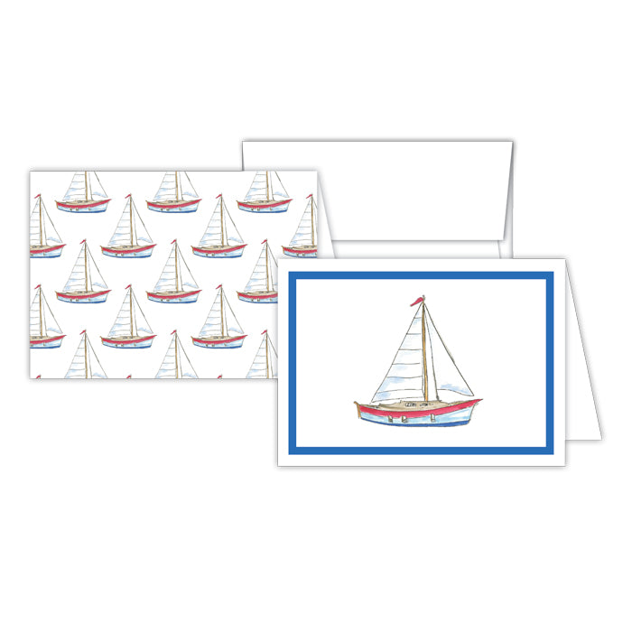 Handpainted Sailboat Stationery Notes