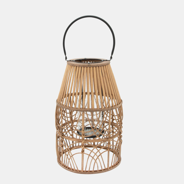 Wicker 17"H Lantern Natural
