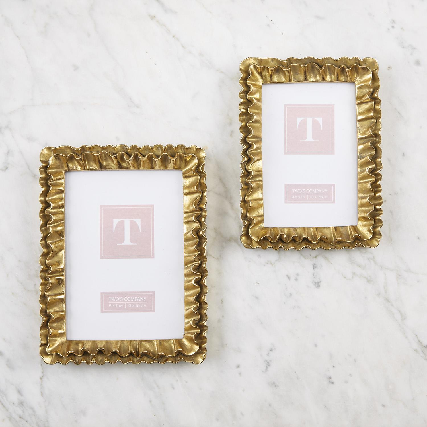 Gold Ruffles 5X7 Frames