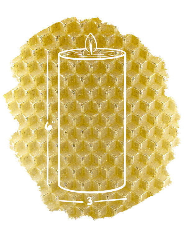 D'Or 6" Standard Pillar Candle Single - Natural