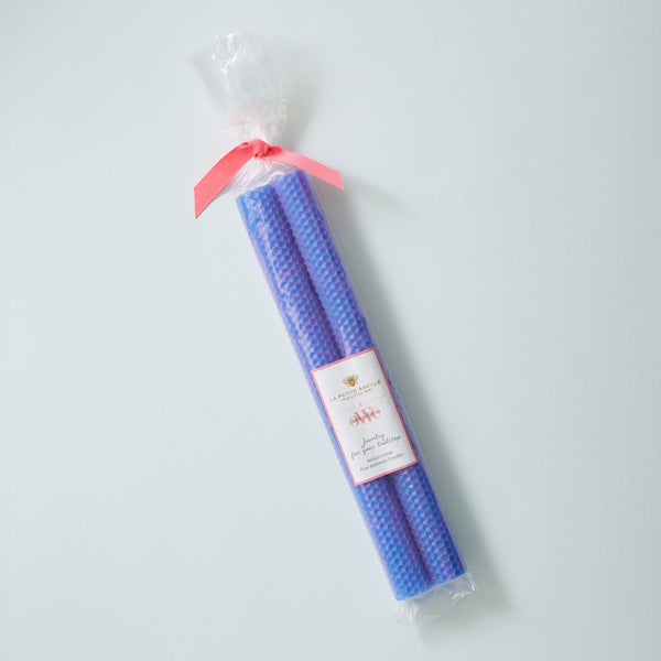 12" Pair of Tapers - Blue w/ Pink Sparkle | Sapphire