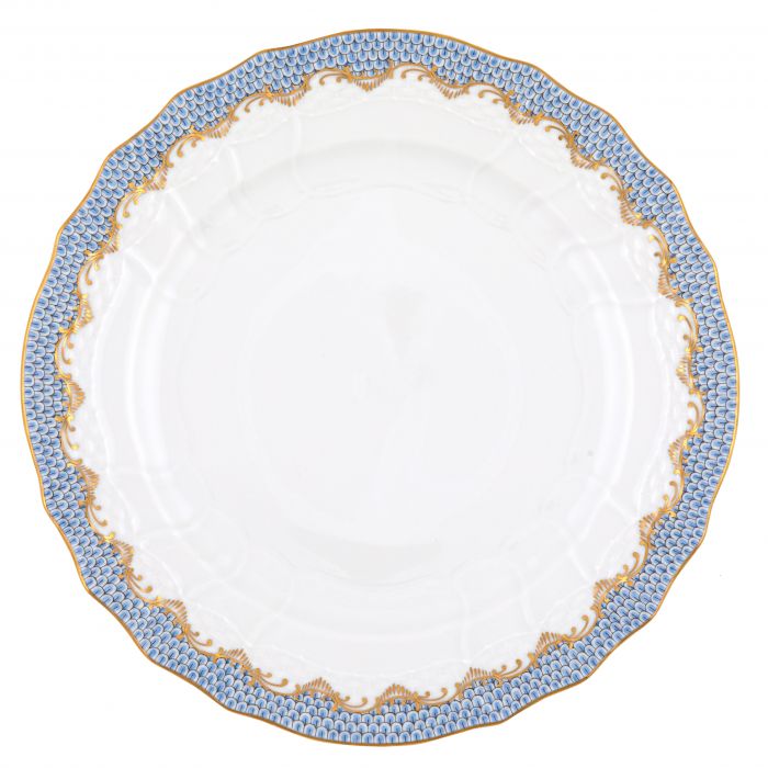SERVICE PLATE - LIGHT BLUE FISH SCALE