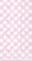 Gingham Guest Towel - Light Rose
