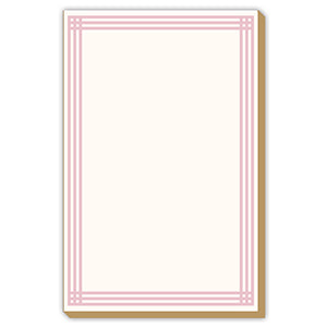 Luxe Large Notepad - Blush Stripe Border