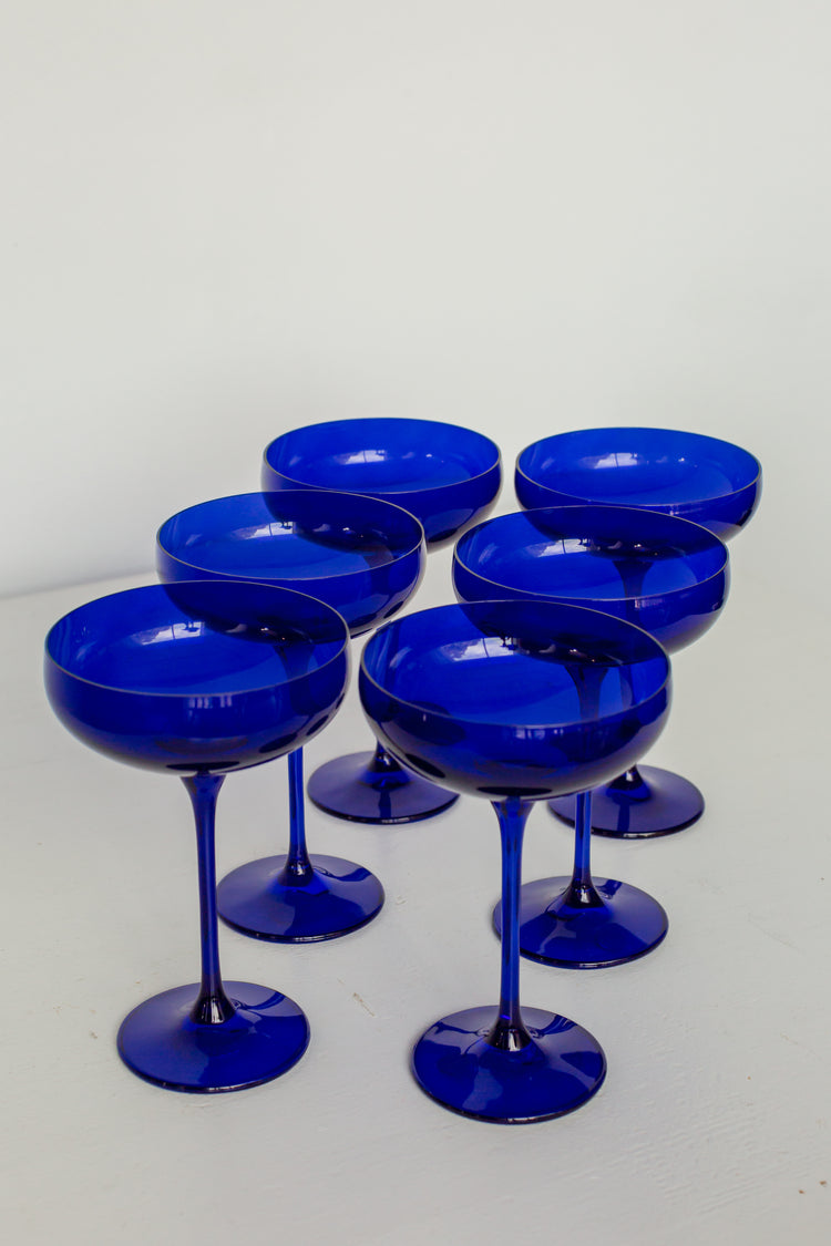 Estelle Colored Champagne Coupe Stemware {Royal Blue}_Single