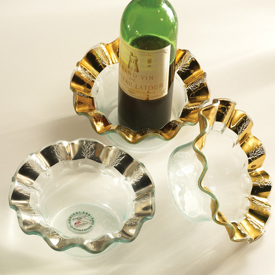 Ruffle Wine Coaster - Gold