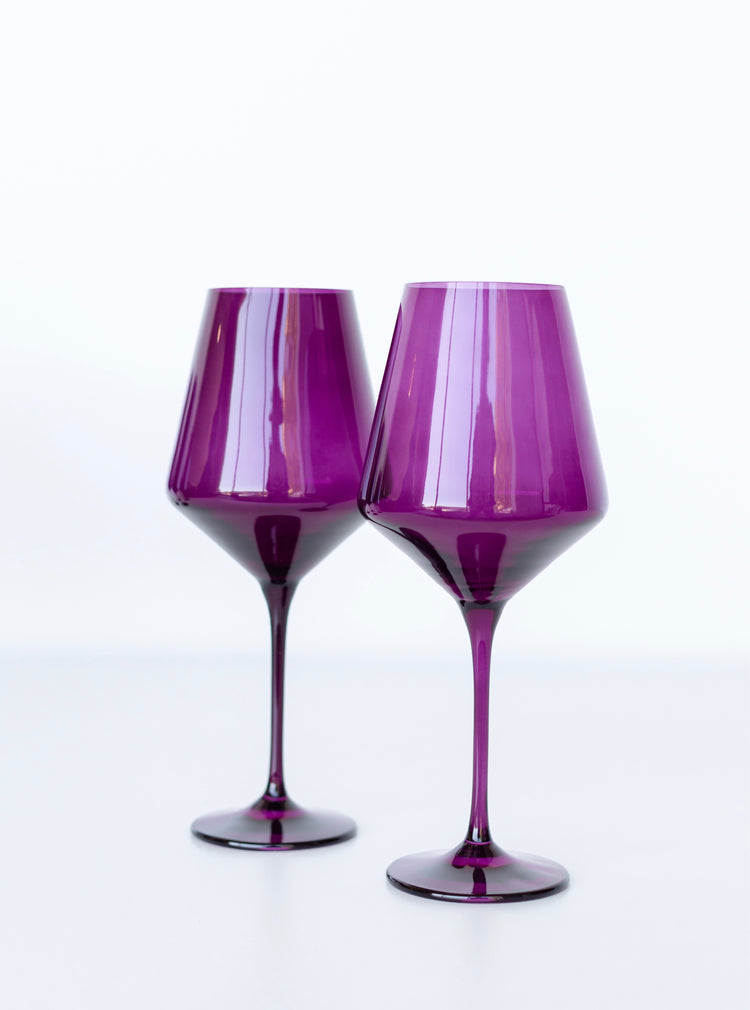Estelle Colored Wine Stemware {Amethyst}_Single