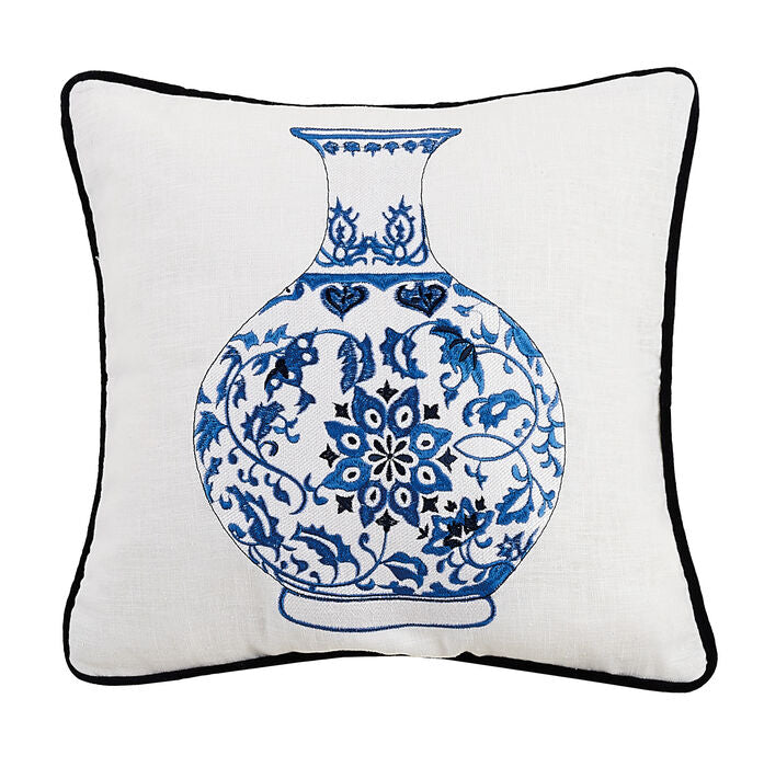 Chinoiserie Vases Pillow 16x16"