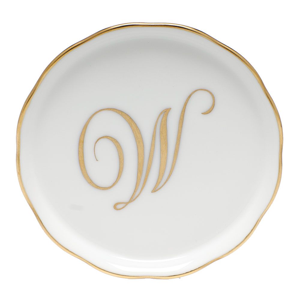 COASTER WITH MONOGRAM- W