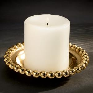 Gilded Beaded Round Plate, 6"