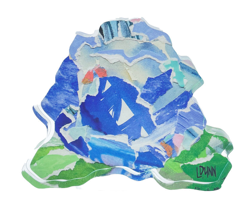 Periwinkle Bold Bloom Acrylic Block