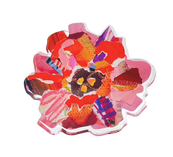 Poppy Bold Bloom Acrylic Block