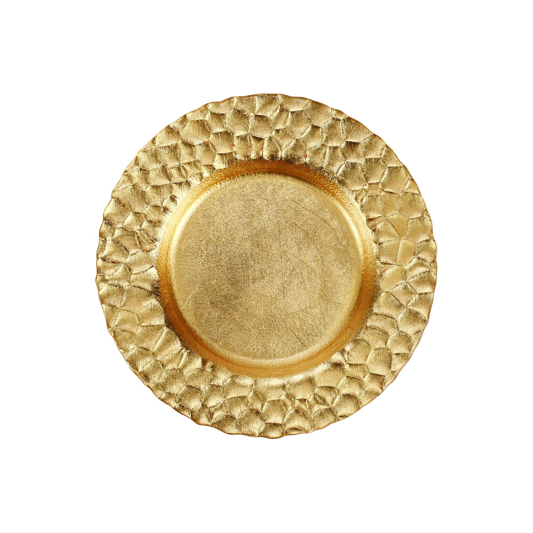Rufolo Glass Gold Honeycomb Salad Plate
