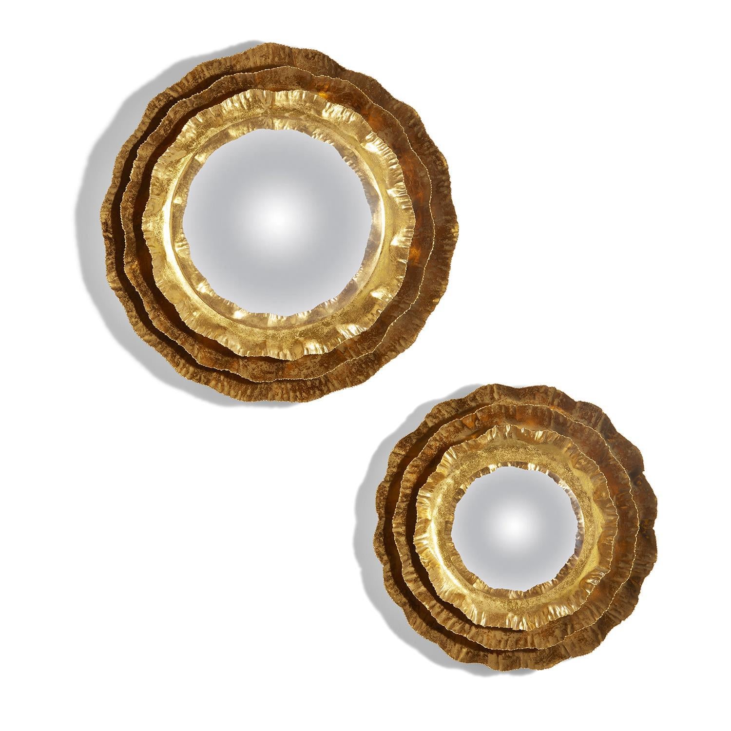 Golden Waves Small Reflection Wall Art