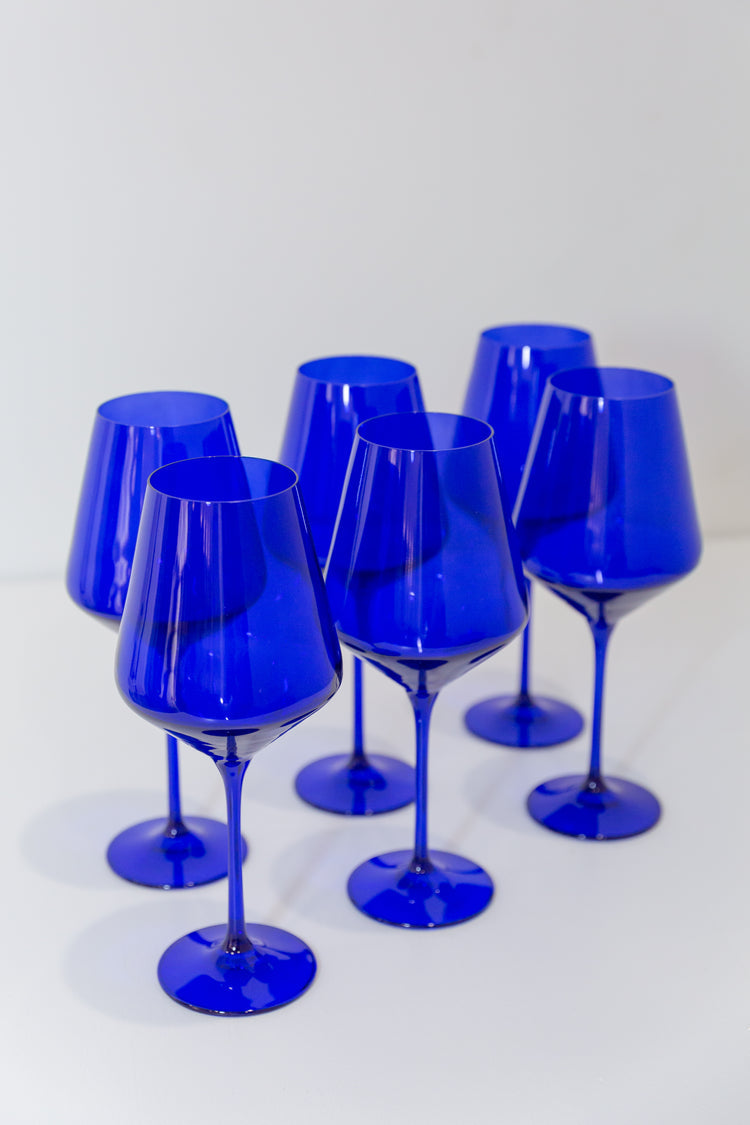 Estelle Colored Wine Stemware {Royal Blue}_Single