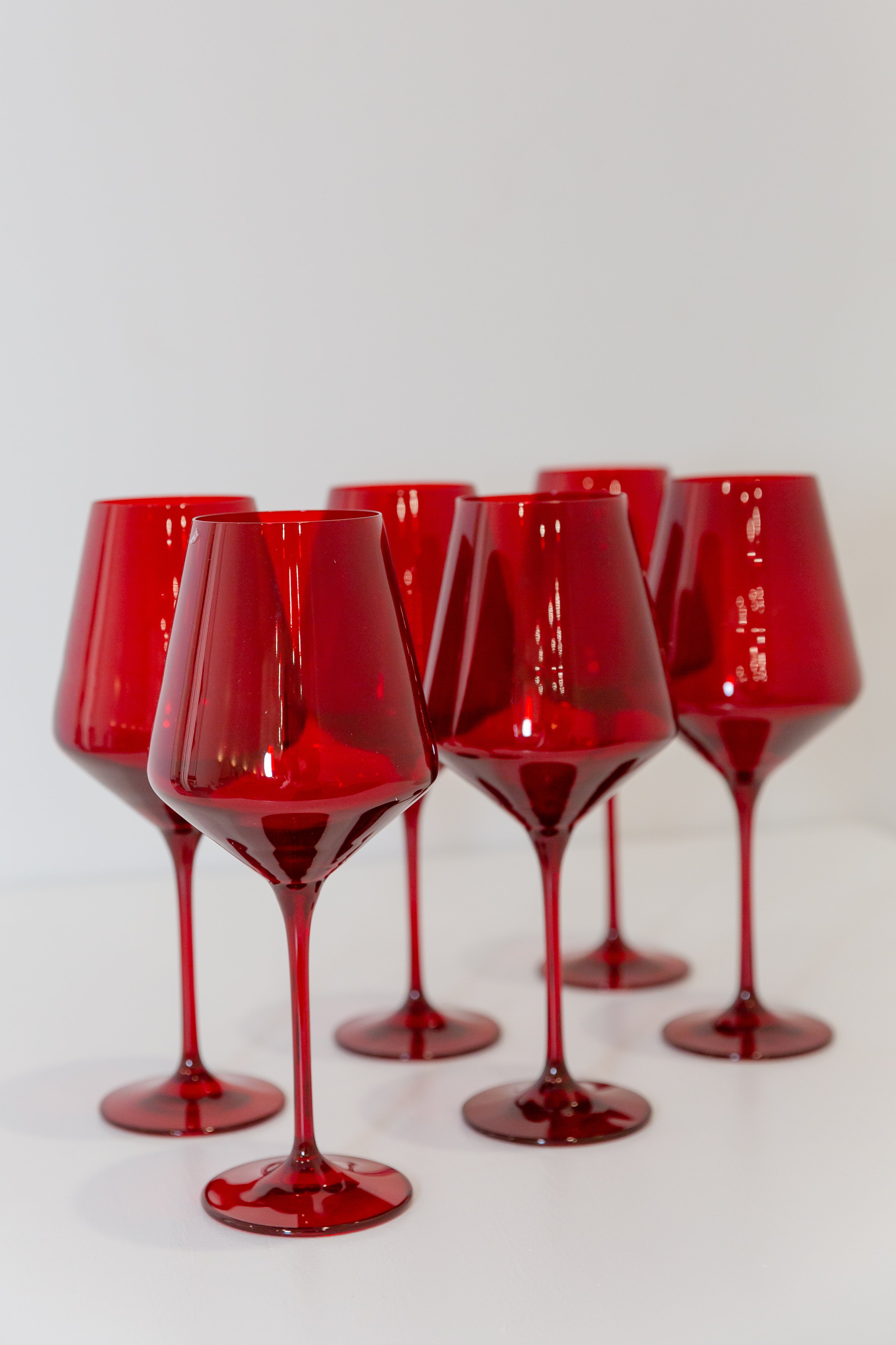 Estelle Colored Wine Stemware {Red}_Single