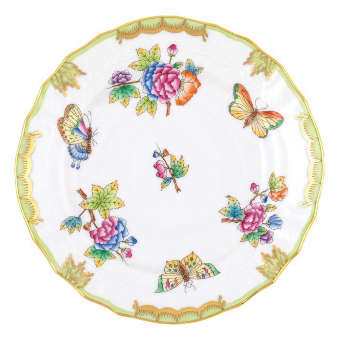 BREAD AND BUTTER PLATE - QUEEN VICTORIA MULTICOLOR