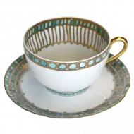 Syracuse Turquoise Tea Cup and Tea Saucer