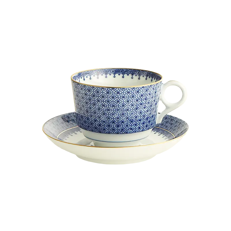 Blue Lace Tea Cup & Saucer