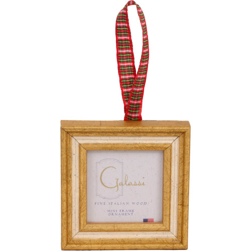 Ornament - Gold W/ Cream Channel