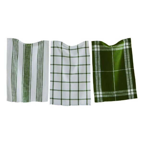 Classic dishtowel set of 3 - foliage