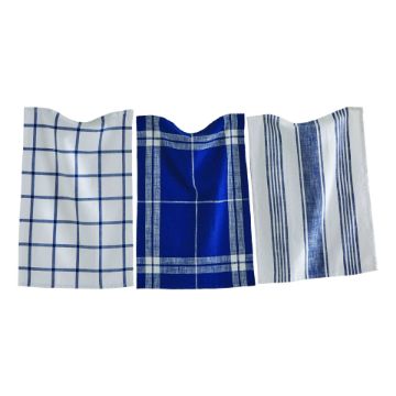 Classic dishtowel set of 3 - navy