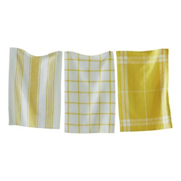 Classic dishtowel set of 3 - yellow