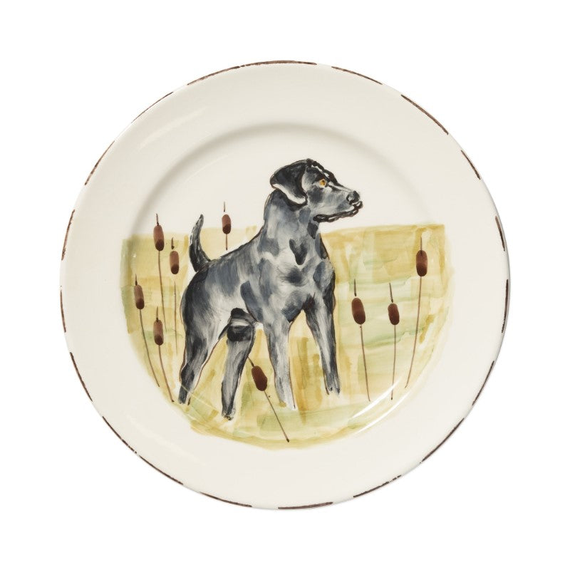 Wildlife Black Hunting Dog Salad Plate