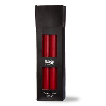 Color Studio 12" Straight Candle Cranberry