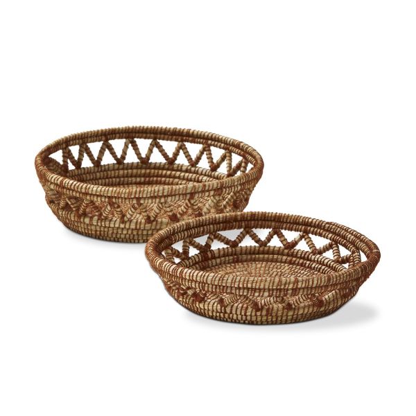 Open Weave Tray Baskets Large
