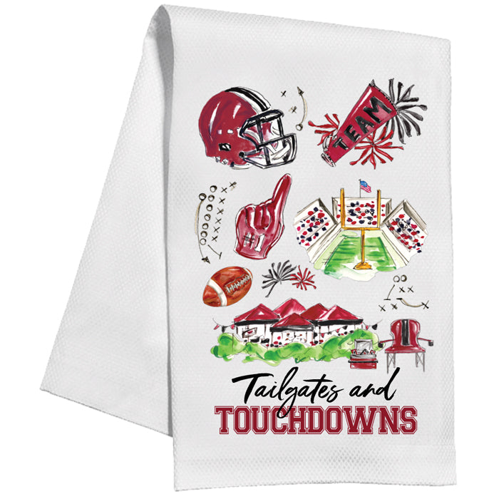 Tailgates and Touchdowns Tea Towel