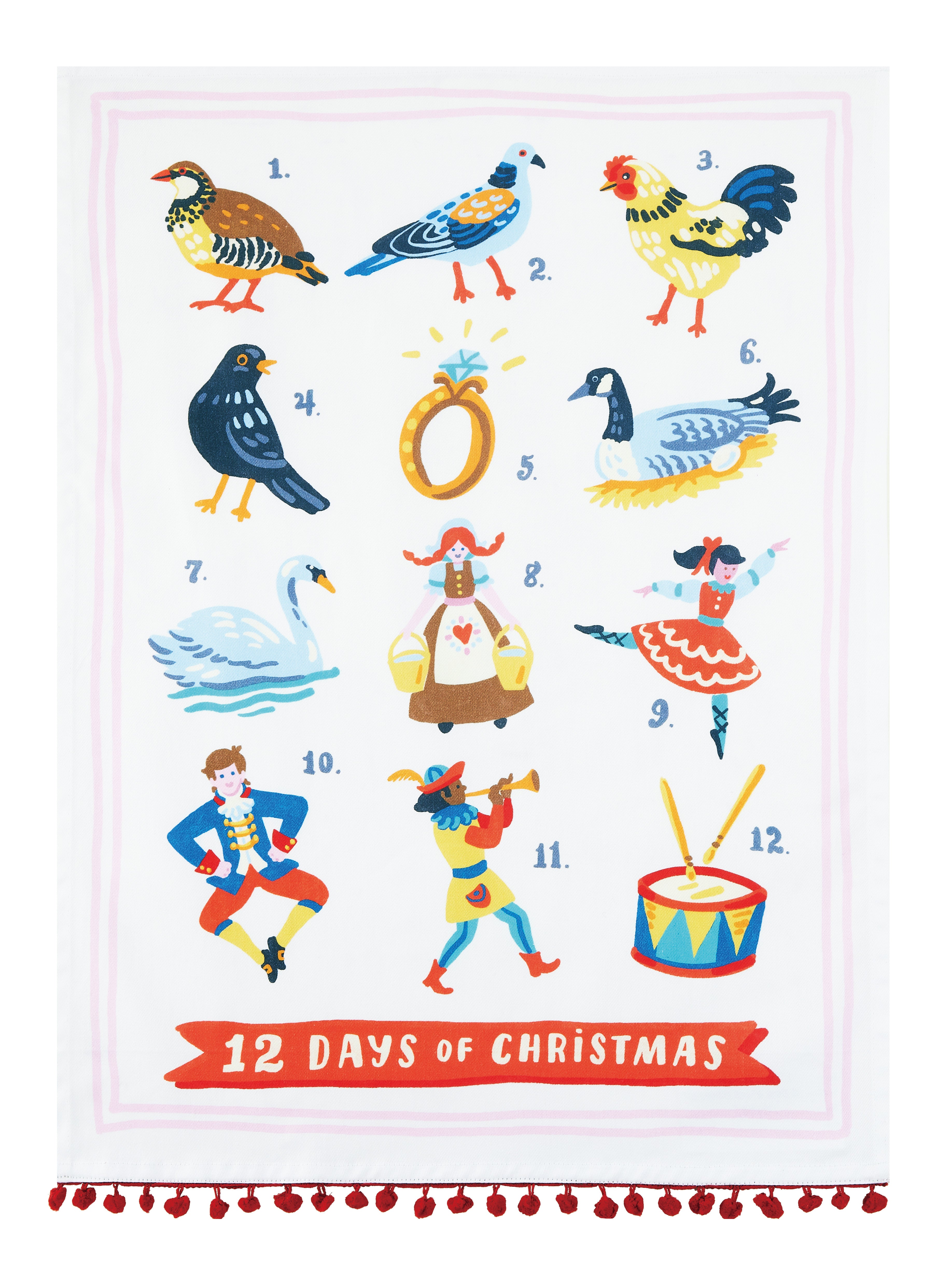 12 Days Of Christmas Kitchen Towel