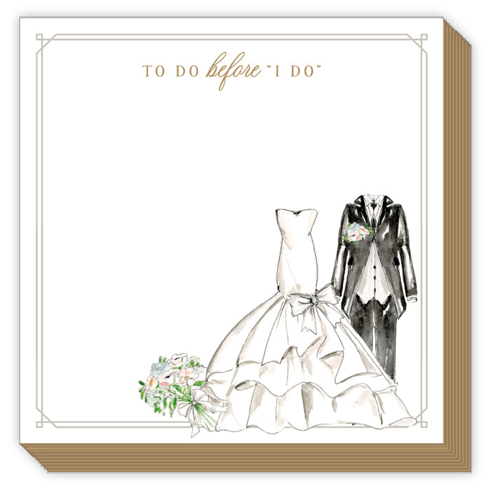 Handpainted To Do Before "I Do" Luxe Notepad