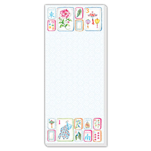 Colorful Mahjong Tiles Skinny Notepad