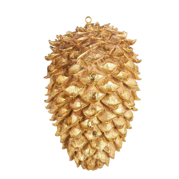 Gold Glittered Pinecone Ornament