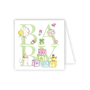 Green Baby with Sweet Littles Enclosure Card