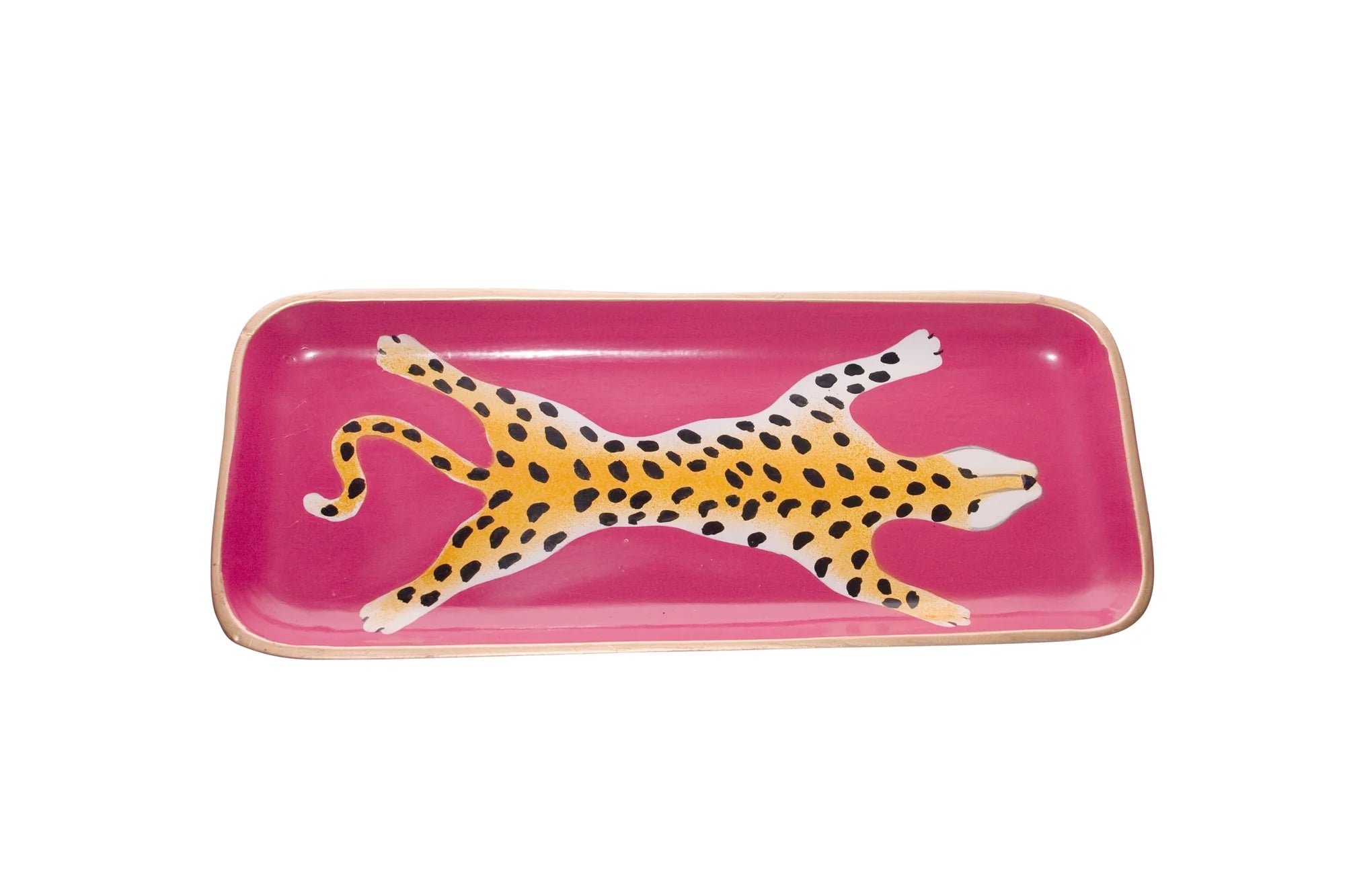 Small Tray in Pink Leopard