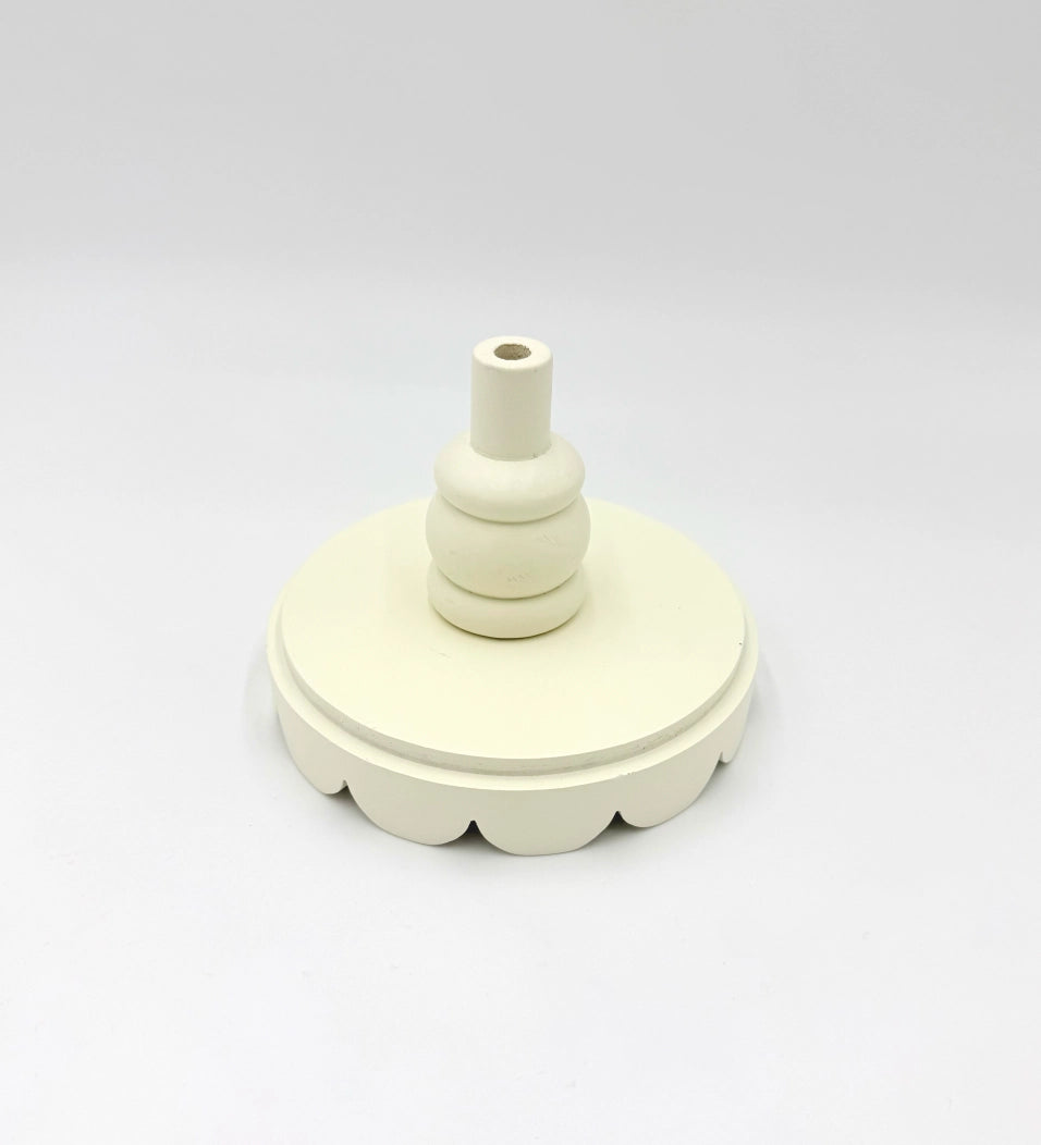 White Scalloped Topper Base