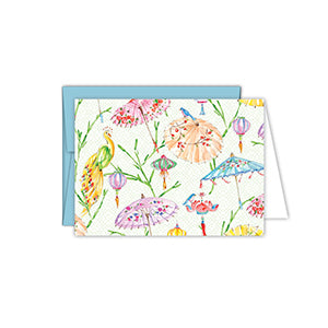 Peacocks & Umbrellas Petite Notes
