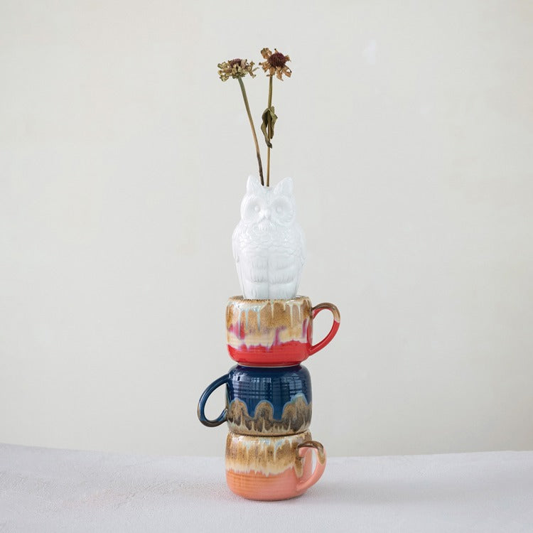 Stoneware Owl Vase